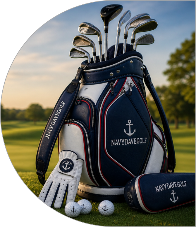 Golf lesson practice setup